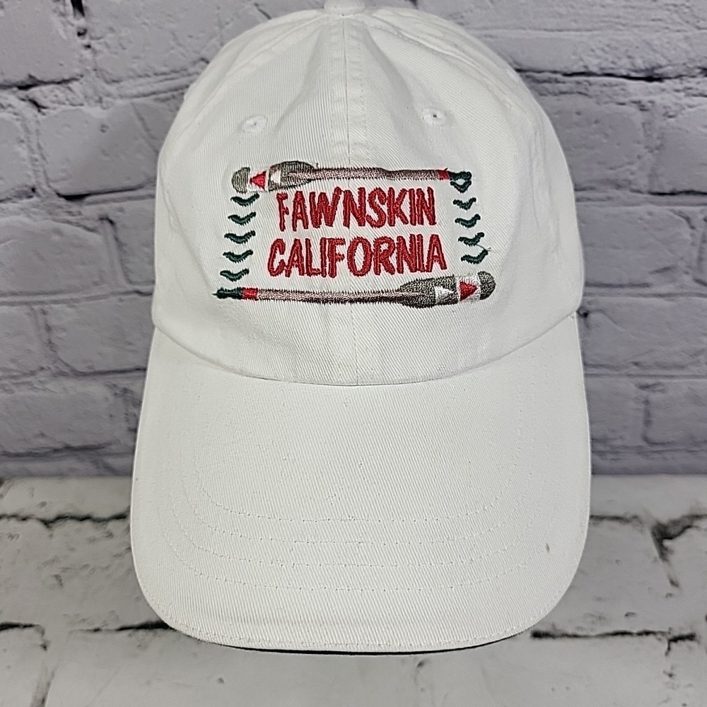 Fawnslin California‎ Hat White Adjustable OSFM Travel Souvenir Dorfman Ball Cap
